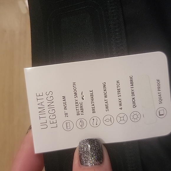 Victoria's Secret Pink. Black Ultimate  Leggings. Size Medium. - Picture 7 of 13